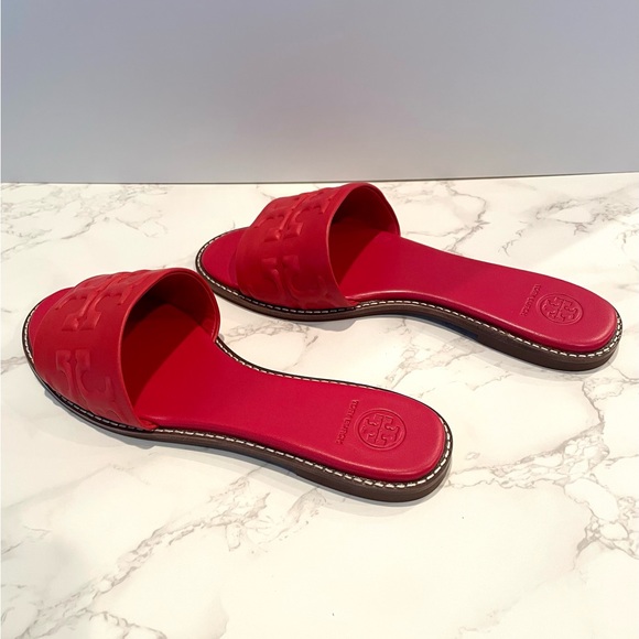 ❌❌SOLD❌❌ New Tory Burch Everly High Frequency Leather Slide Sandals - Picture 3 of 6